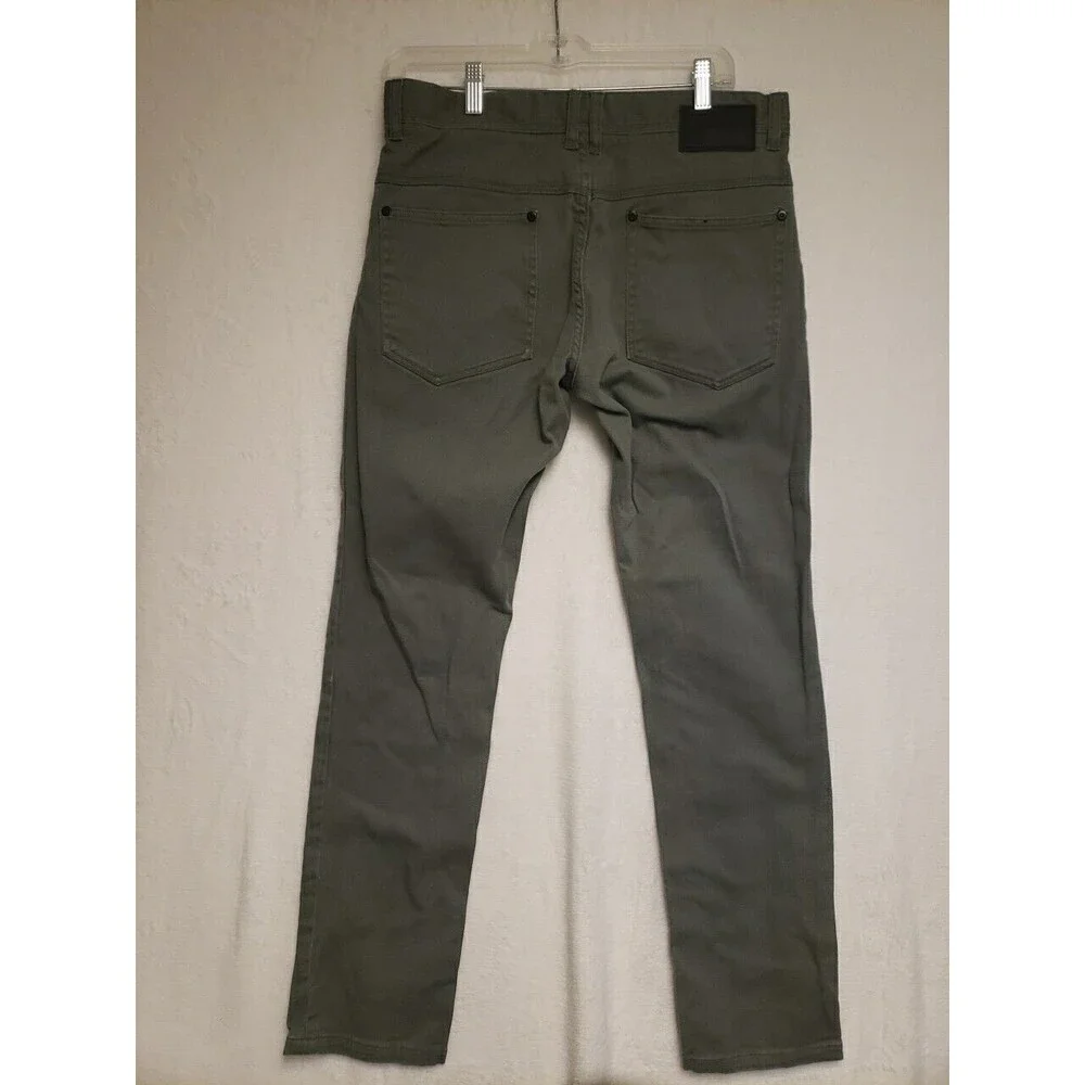 Forever 21 Men's Size 34x30 Green Skinny Leg Cotton Blend Stretch Jeans Country
